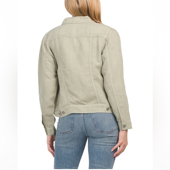 🎉LAST PIECE🎉JNY JONES‎ NEW YORK Linen And Lyocell Blend Jean Jacket - Picture 2 of 7